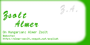 zsolt almer business card